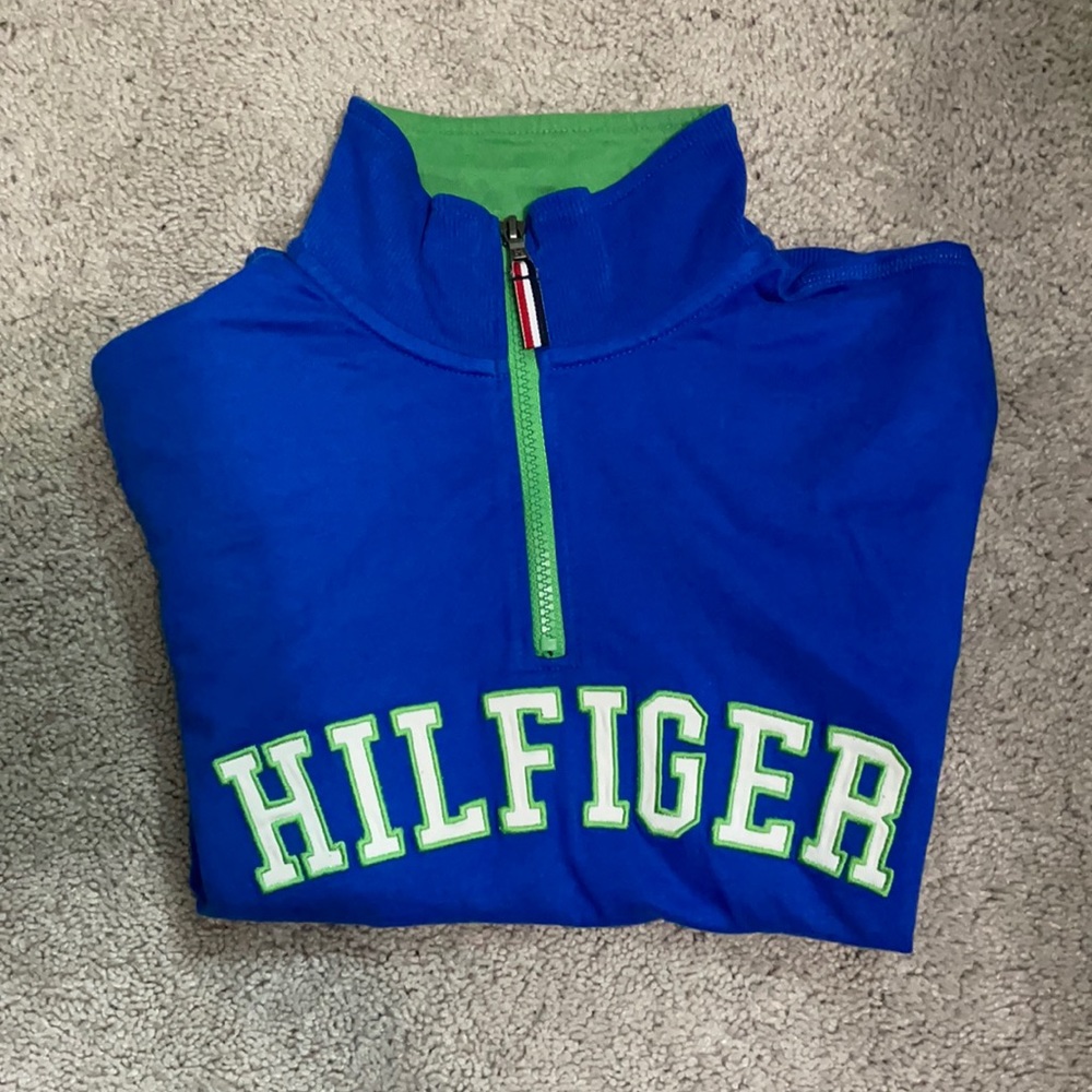 Boys Tommy Hilfiger quarter zip sweatshirt - Picture 2 of 6